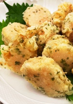 青のり香る♡海老とレンコンの和風揚げ-レシピのメイン写真