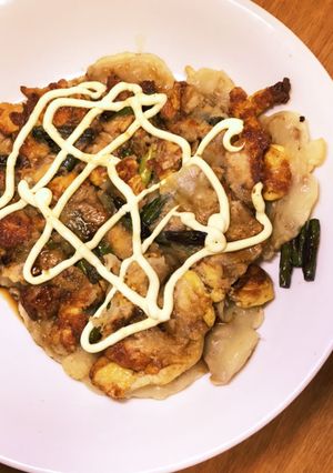 にんにくの芽と卵のお好み焼き-レシピのメイン写真