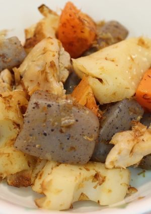 こんにゃくのおかか煮【学校給食】-レシピのメイン写真