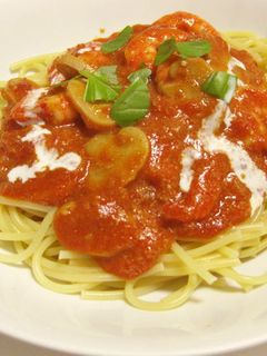 エビのトマトクリームパスタ-レシピのメイン写真
