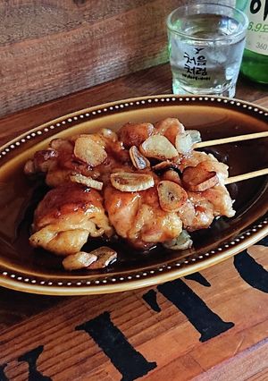 悪魔のおつまみ★こってり焼き鳥ガーリック-レシピのメイン写真
