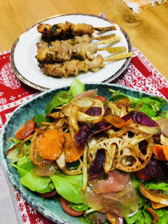 揚げ野菜でボリューム満点サラダ-レシピのメイン写真