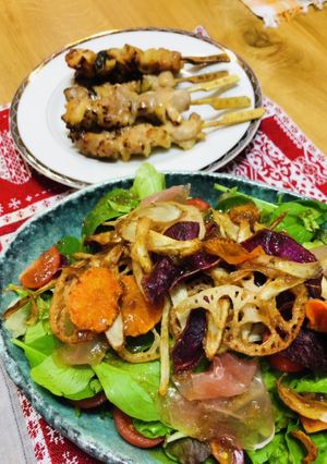 揚げ野菜でボリューム満点サラダ-レシピのメイン写真