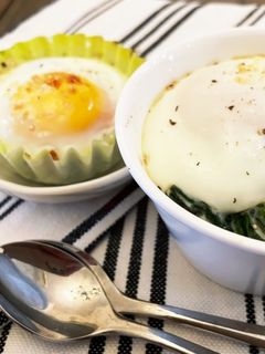 ほうれん草とベーコンとトマトのココット-レシピのメイン写真