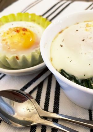 ほうれん草とベーコンとトマトのココット-レシピのメイン写真