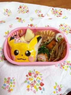ピカチュウ おにぎり弁当 記録用-レシピのメイン写真