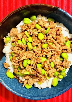 ピリ辛枝豆そぼろ丼-レシピのメイン写真