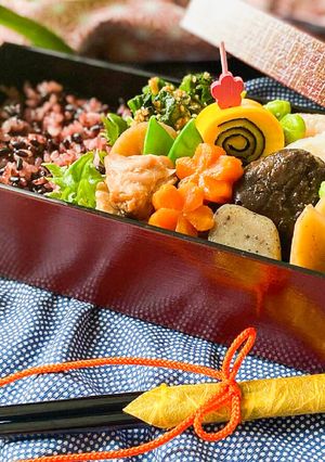95℃ 黒米と筑前煮の腸活弁当-レシピのメイン写真