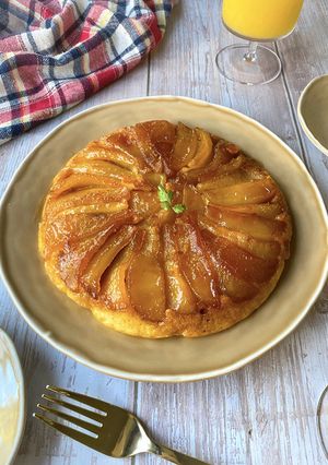 オーブンなしで完成！タルトタタン風ケーキ-レシピのメイン写真