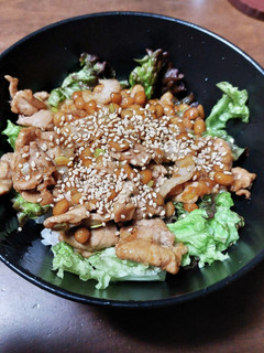 ✶冷凍納豆の豚焼肉タレ丼✶-レシピのメイン写真