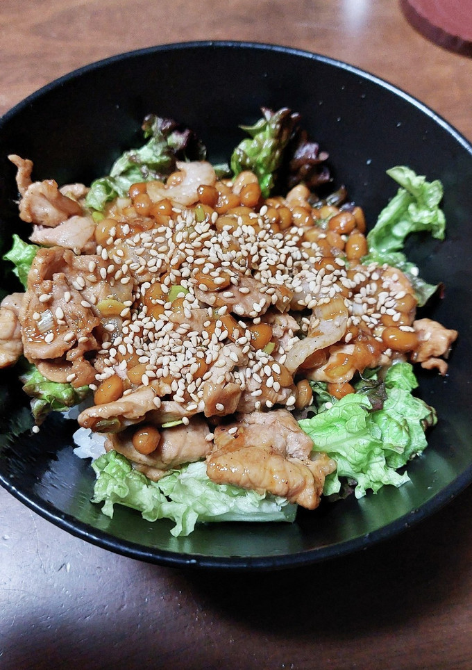 ✶冷凍納豆の豚焼肉タレ丼✶-レシピのメイン写真