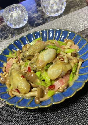 ☆牡蠣とキノコのバター麺つゆ炒め☆-レシピのメイン写真