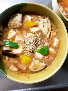 豚こま簡単洋風炒り豆腐味麻婆豆腐茄子-レシピのメイン写真