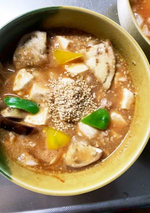 豚こま簡単洋風炒り豆腐味麻婆豆腐茄子-レシピのメイン写真