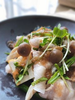 豚しゃぶと厚揚げの梅肉ドレッシング和え-レシピのメイン写真
