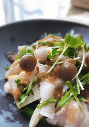 豚しゃぶと厚揚げの梅肉ドレッシング和え-レシピのメイン写真