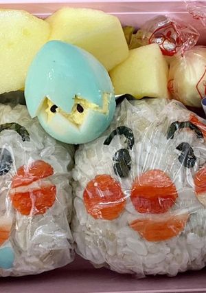 時短 アンパンマンとアンパンウーマン弁当-レシピのメイン写真