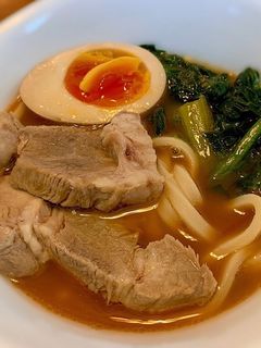 冷凍うどんでこってり豚骨醤油ラーメン風-レシピのメイン写真