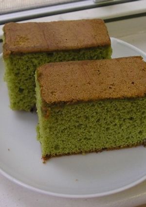 抹茶カステラ　あずき入り-レシピのメイン写真