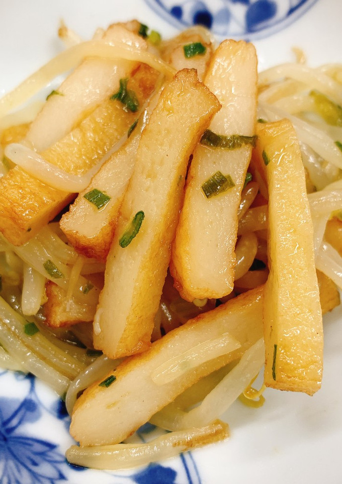 【病院】はんぺんともやし炒め【朝食】-レシピのメイン写真
