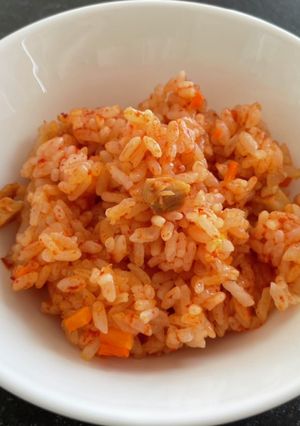 圧力鍋でトマトジュースの炊き込みご飯-レシピのメイン写真