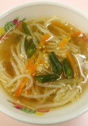 鶏そぼろそうめん汁　★宇都宮学校給食-レシピのメイン写真