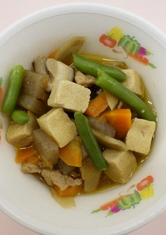 高野豆腐の煮物　★宇都宮学校給食-レシピのメイン写真