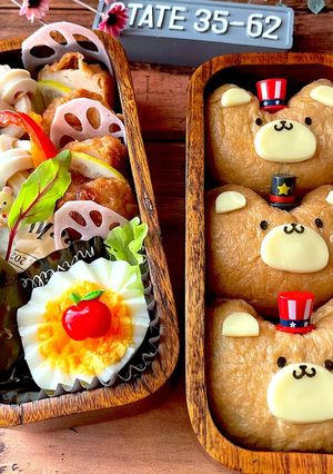 霜月12 くまさんいなり 女子高生弁当-レシピのメイン写真