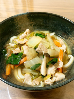 保育園給食★白菜と豚肉のあんかけうどん-レシピのメイン写真