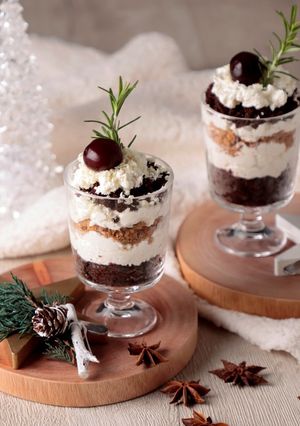 糖質オフガトーショコラ　クリスマスパフェ-レシピのメイン写真
