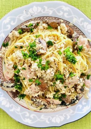 豆腐仕立ての和風カルボナーラ-レシピのメイン写真