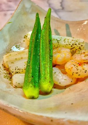 No2952オクラ長芋のパクチーナムル-レシピのメイン写真