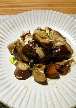ヨウサマの減塩茄子のネギ和え-レシピのメイン写真