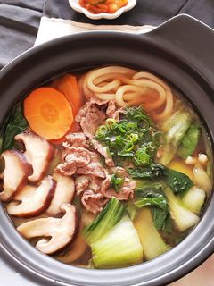10分完成~牛肉鍋うどん-レシピのメイン写真