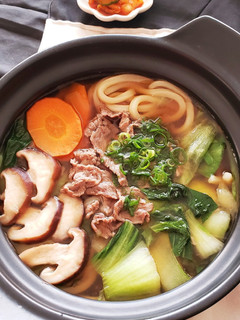 10分完成~牛肉鍋うどん-レシピのメイン写真