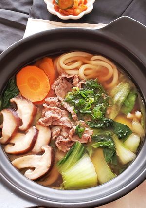 10分完成~牛肉鍋うどん-レシピのメイン写真