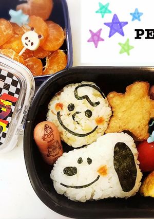 簡単キャラ弁 スヌーピー-レシピのメイン写真