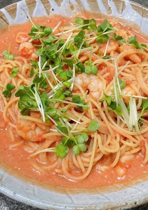 海老のトマトクリームパスタ-レシピのメイン写真