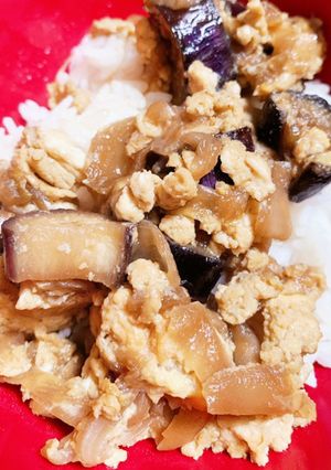 茄子と卵と玉ねぎ炒めたやつ-レシピのメイン写真