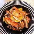 簡単絶品!鮭さつまいもきのこの塩バター煮