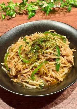 【節約レシピ】豚こまともやしのソース炒め-レシピのメイン写真