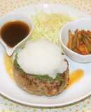 黒酢ポン酢の和風おろしハンバーグ