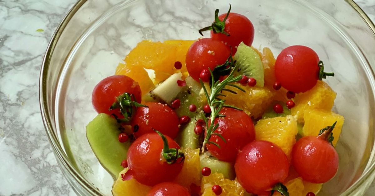 トマトとオレンジとキウイのサラダ＊ by Keiboubou 【クックパッド