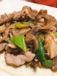 豚肉と舞茸とゴボウの生姜炒め-レシピのメイン写真