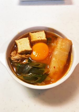 スンドゥブ（沖縄重箱料理の具材で！）-レシピのメイン写真