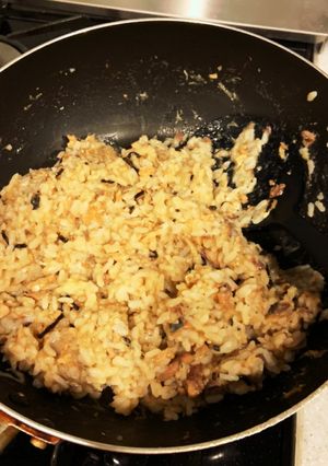 冷やご飯とサバ味噌煮でリゾット！-レシピのメイン写真