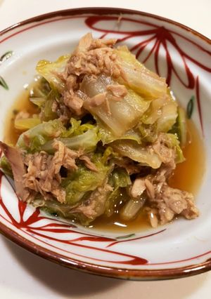 ゆかりのイブクロ白菜とツナ缶の炊き合わせ-レシピのメイン写真