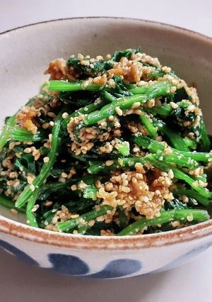 みそ味の副菜☆ほうれん草の胡麻味噌和え-レシピのメイン写真