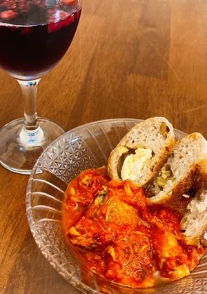 ぶっこんで完成！鯖のトマト煮込み-レシピのメイン写真