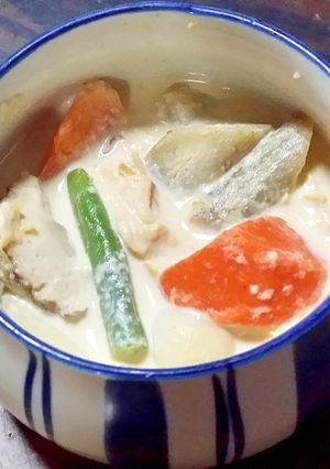 カルシウムが摂れる！簡単和風ミルクスープ-レシピのメイン写真